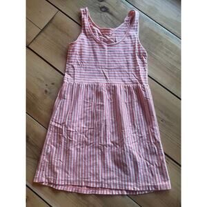 Old Navy Girls Orange/White Striped Summer Dress. Size M (8)